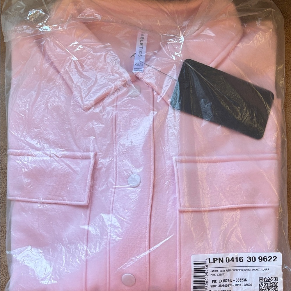 Fabletics Light Pink Casual Button Down Shirt NWT - image 1